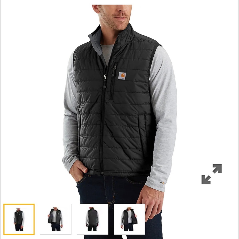 Mens Rain Defender Relaxed Fit Lightweight Insulated Vest - Medium